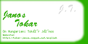 janos tokar business card